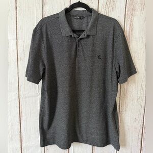 F&F Men's Grey Marl Short Sleeve Pique Polo Shirt Size XL